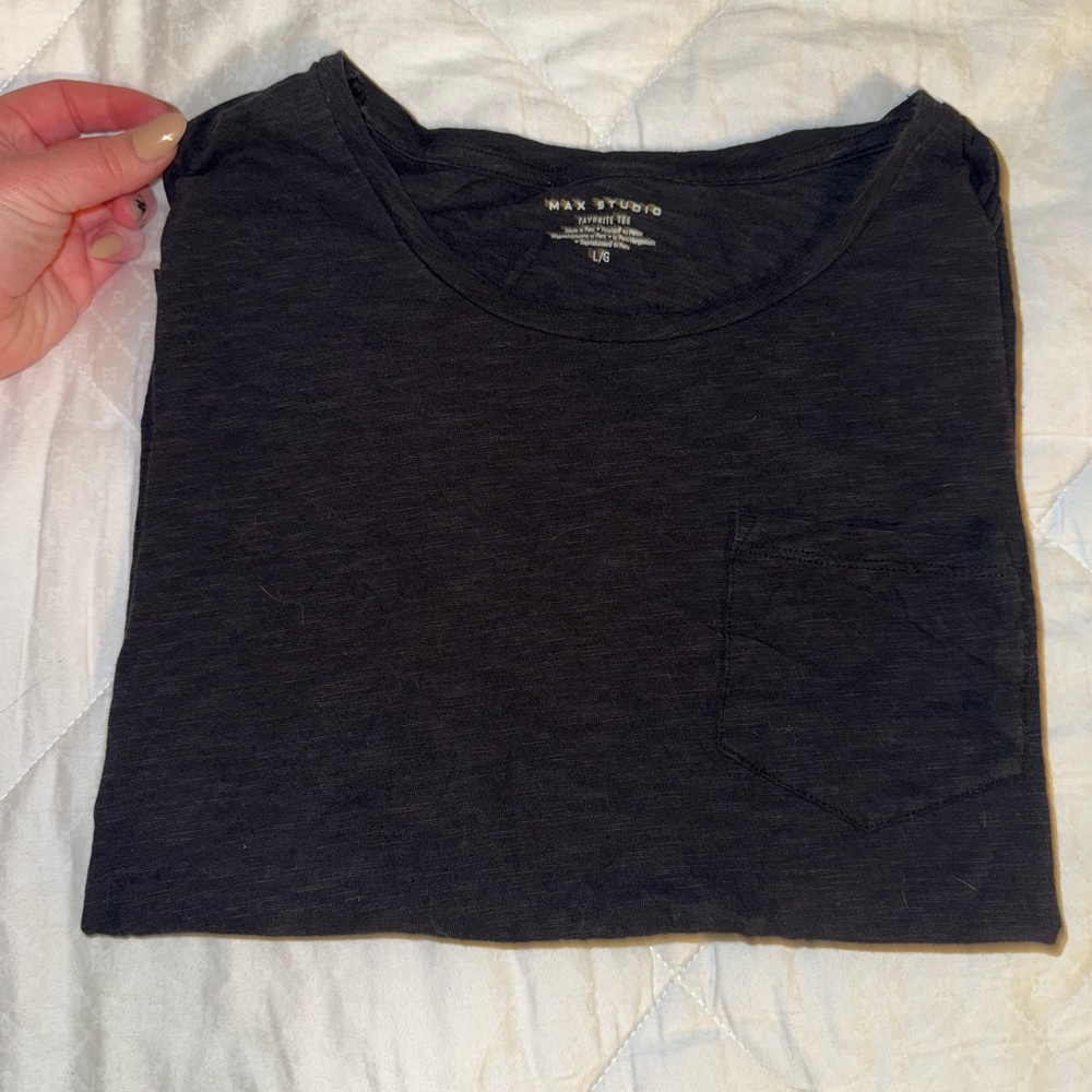 Max Studio Black Womens Shirt